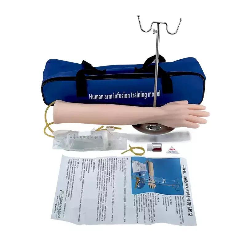 Intravenous & Arteriovenous Puncture Injection Training Arm Model, Nurse Blood Drawing & Intramuscular Injection Practice Manneq
