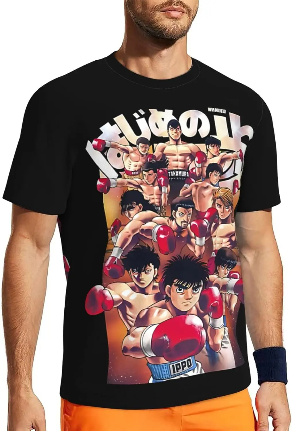 

Anime Hajime no Ippo Shirt Men's Sports Round Neck Short Sleeve Tee Tops