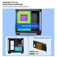 Yeah Magic Cube Gaming computer sea view room chassis columnless 3D stereoscopic panorama MATX motherboard 240 water cooling 5
