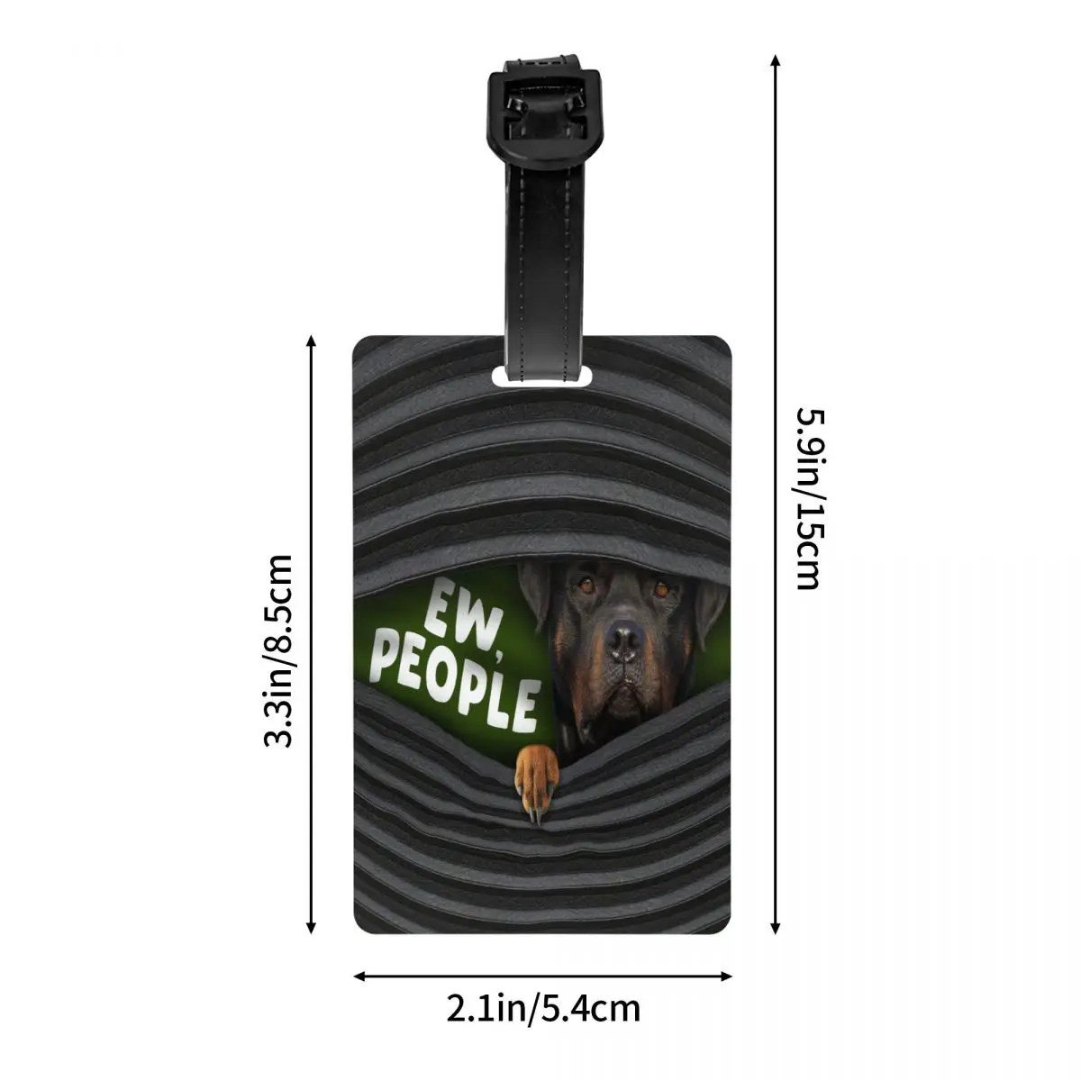 Etiqueta de equipaje Rottweiler Ew People Metzgerhund Rott Rottie Dog, cubierta de privacidad, etiqueta de identificación