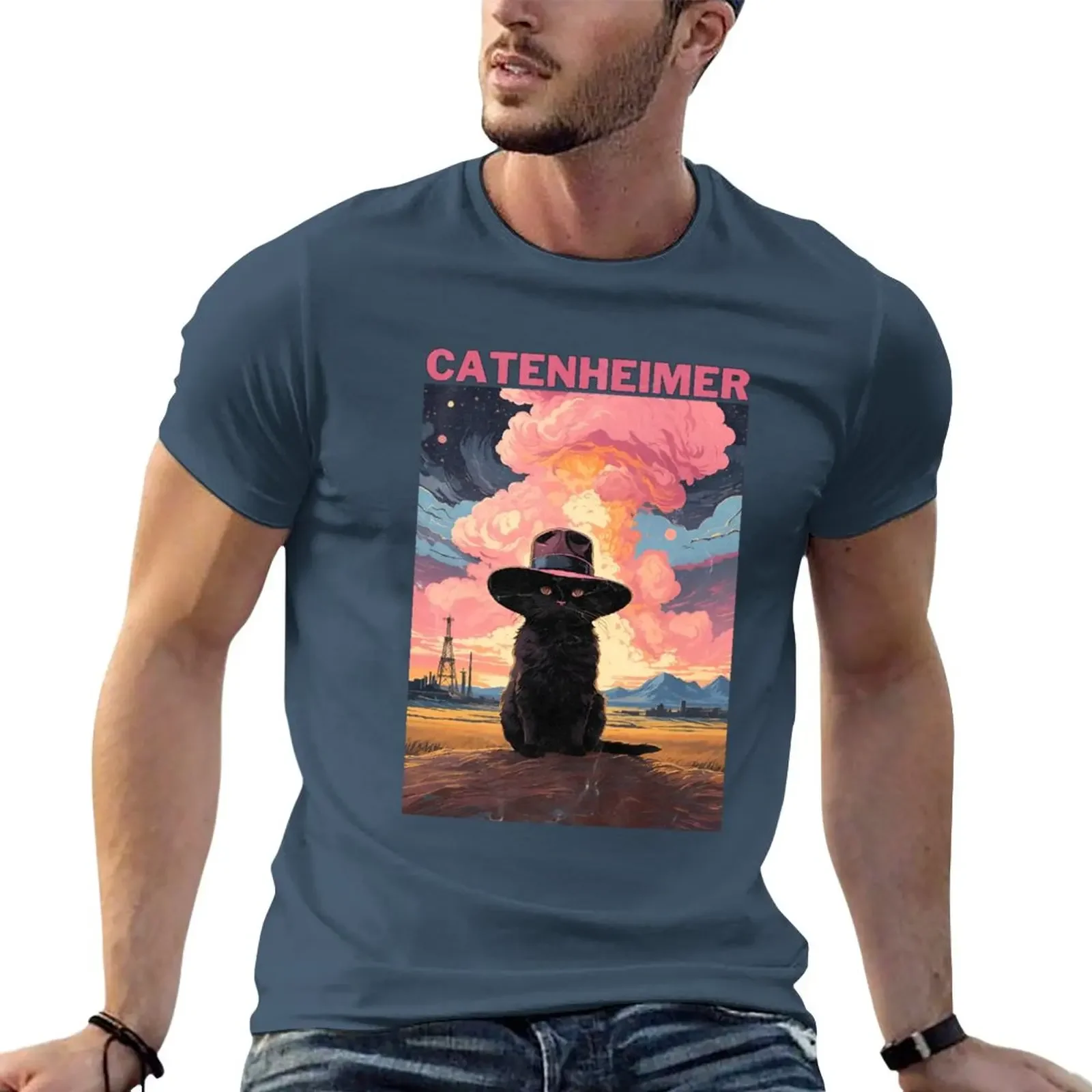 Catenheimer- I am Kenough ,Hot Pink- Barbenheimer , Barbenheimer,barbenheimer shirt, barbenheimer day, barbenheimer doub T-Shirt