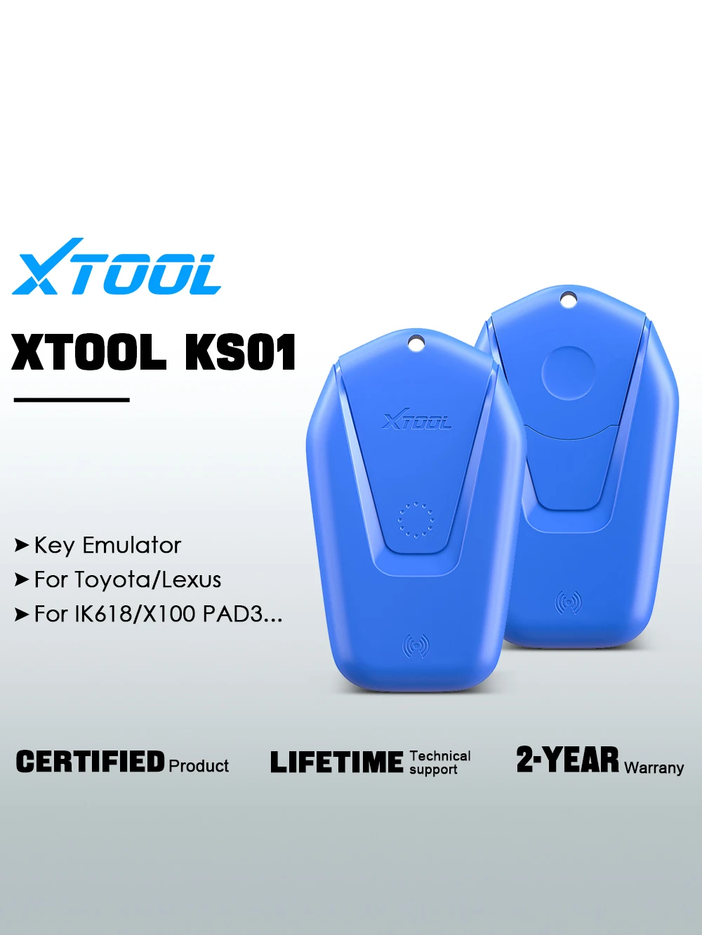 XTOOL KS01 Key Simulator For Toyota/For Lexus All Key Lost Key Programmer Remote Generation For X100PAD3 X100MAX D8 D9 A80PR0