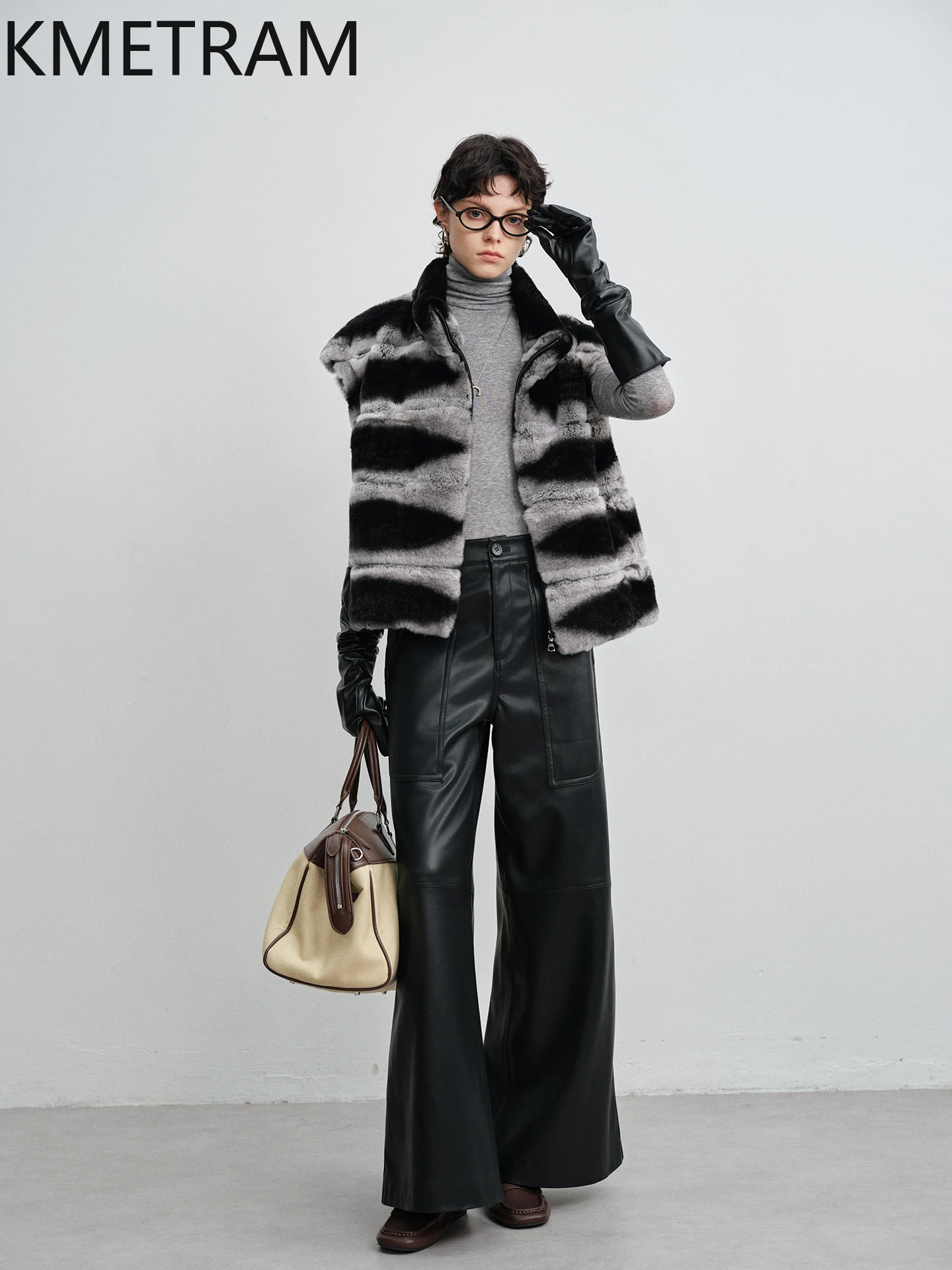 เสื้อกั๊กขนกระต่ายเร็กซ์แท้ 100% สไตล์โอลด์มันนี่สำหรับผู้หญิง เสื้อโค้ทขนสัตว์แท้แบบไม่มีแขน คุณภาพสูงสำหรับฤดูหนาว ปี 2025 шуба женская