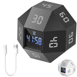 Productivity Cube Timer Pomodoro Timer Gravity Sensor Flipping Countdown Cooking Study Mini Digital Timer Kitchen Accessories