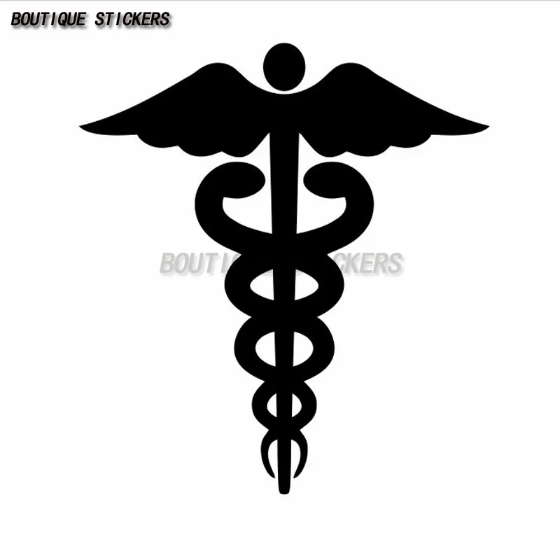 ملصق رمز الصولجان ملصق حائط من الفينيل EMT الحياة الطبية المسعف سيارة إسعاف EMS