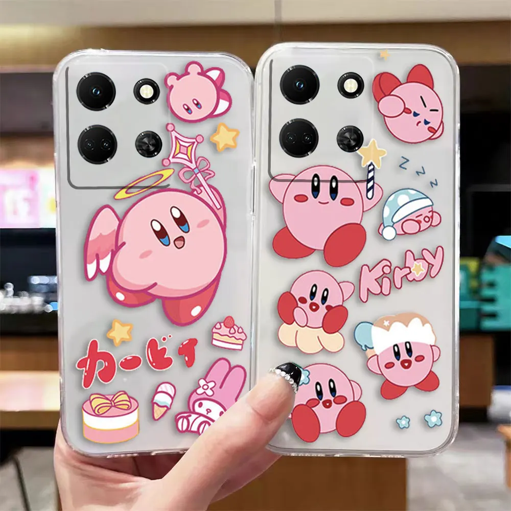 Cartoon Cute K-Kirby Funny Case For Infinix Note 30 30i 12 12Vip 12G96 10 Smart 7 6 5 4 Zero 20 Tecno Pova 4 3 2 Pro Cqoue Cover