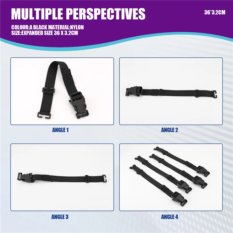 

M20K 4Pcs Molle Straps Backpack Vest Adapter Belts For Outdoor Sports Climbing Hiking Hunting Bags Chest Straps
