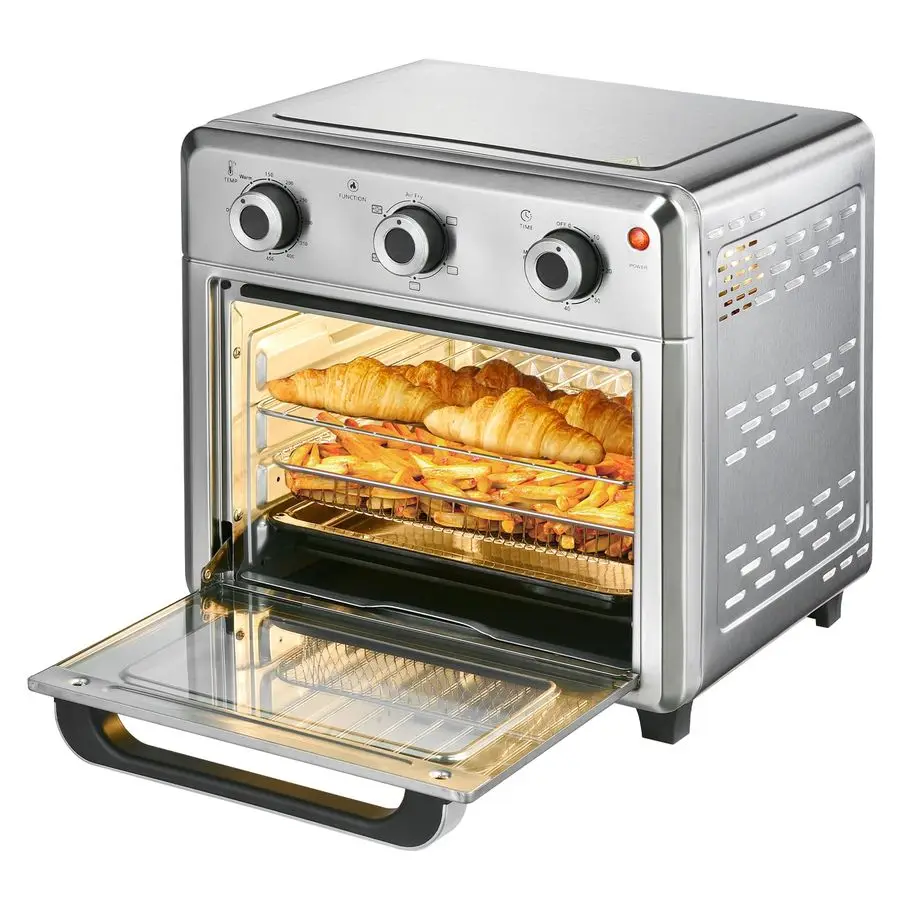 Compact Airfryer Toaster Oven, 1400W 21QT with 6in1 Multifunctions and Wide Temperature Range, Air Fryer Oven with 60Minute Time