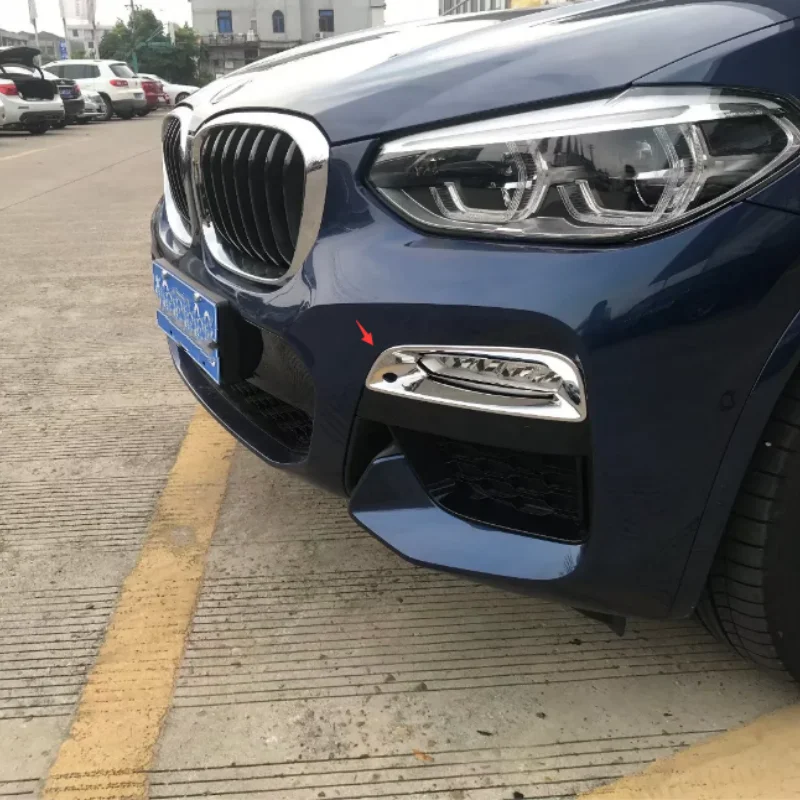 

For 2018-2021 BMW X3 Chrome front fog lamp cover/rear bumper reflector surround fog lamp cover