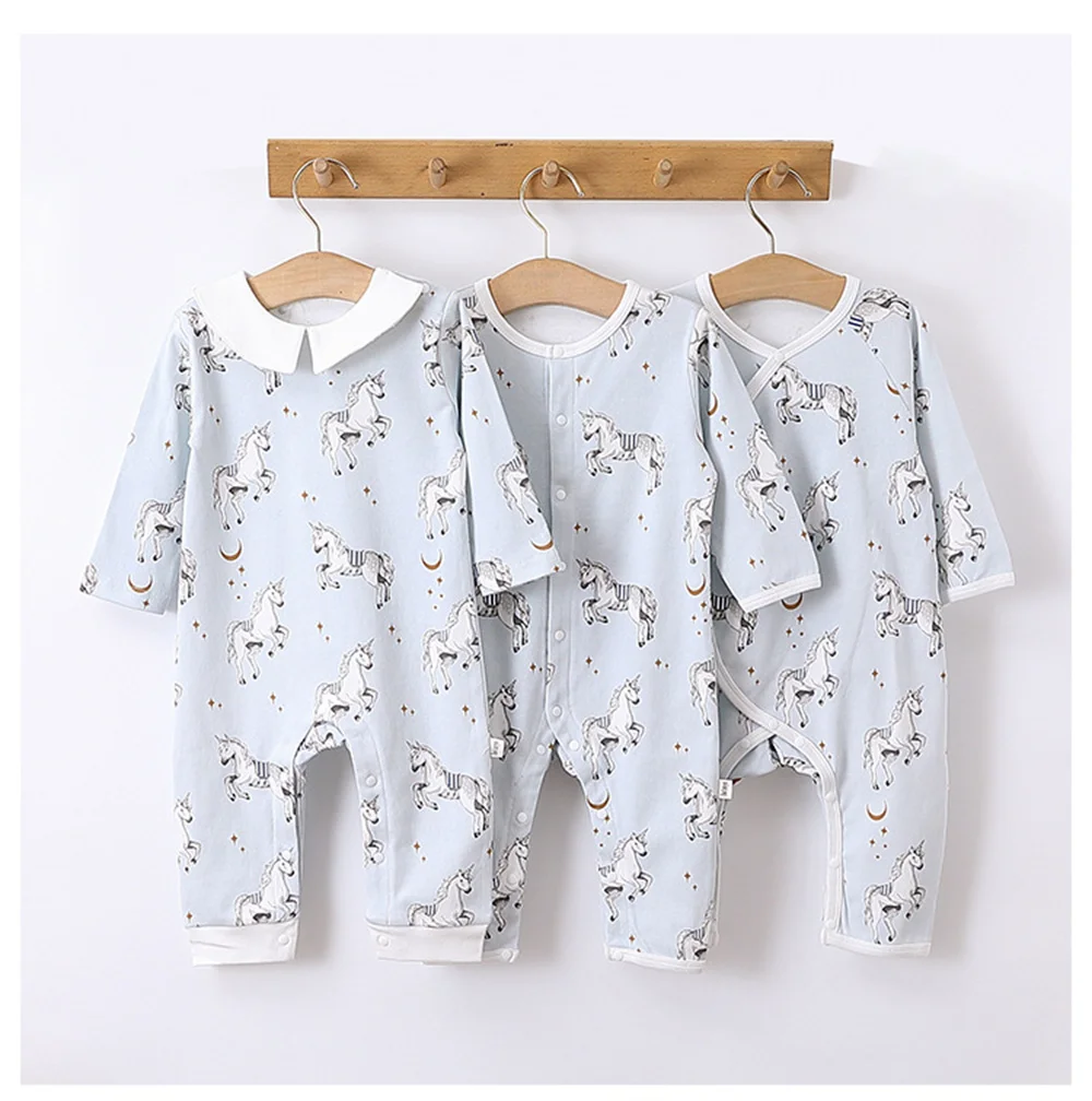 

2023 Autumn/Winter ANIMAL PRINT Newborn Baby Boy Girl Clothes Ha Clothing Pajamas Romper Outfits 0-24M Long Sleeve Jumpsuit