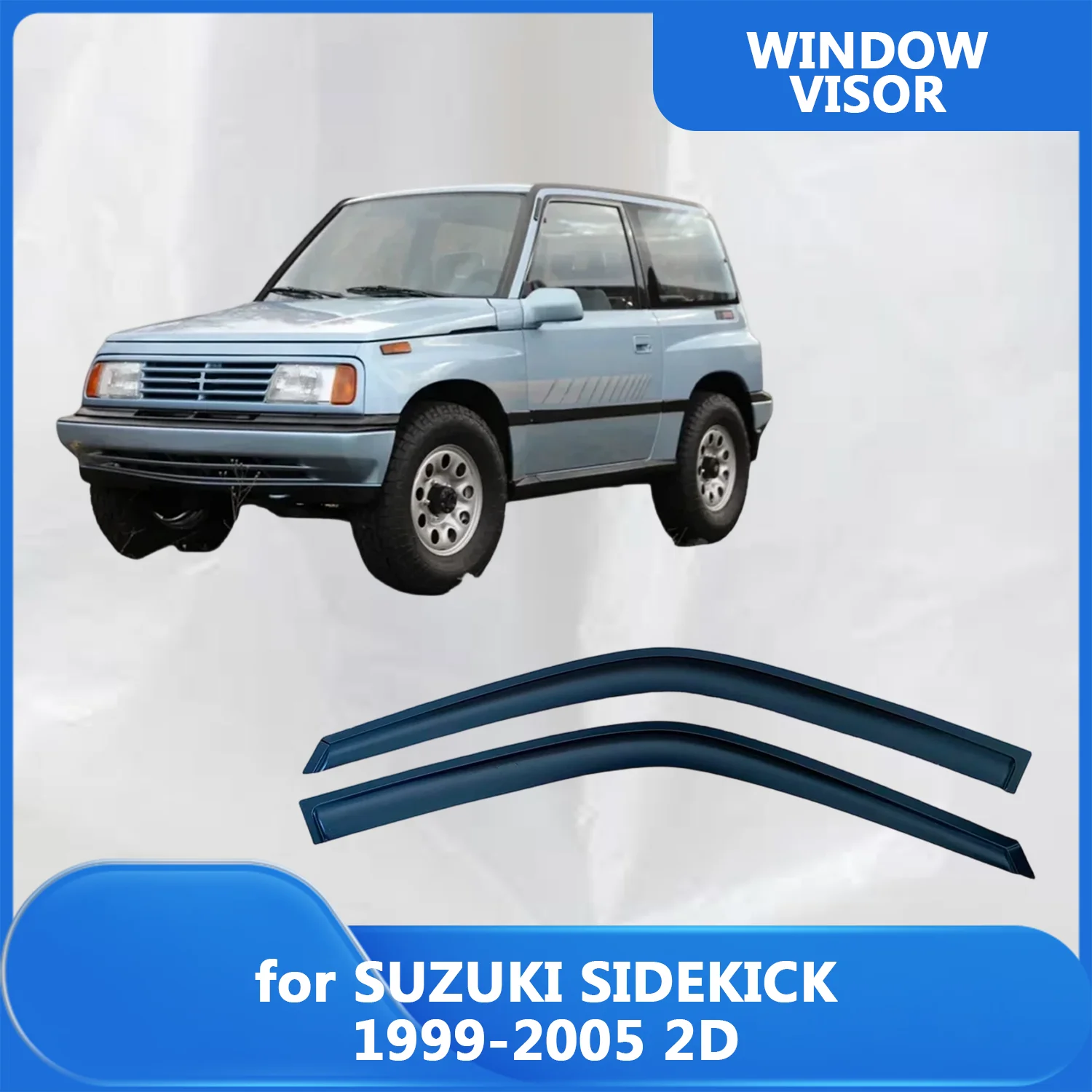 

Window Visor for SUZUKI SIDEKICK 1999-2005 2-Door Wind Deflectors Rain Guards Door Visor Vent Shades Ventvisor Exterior Parts