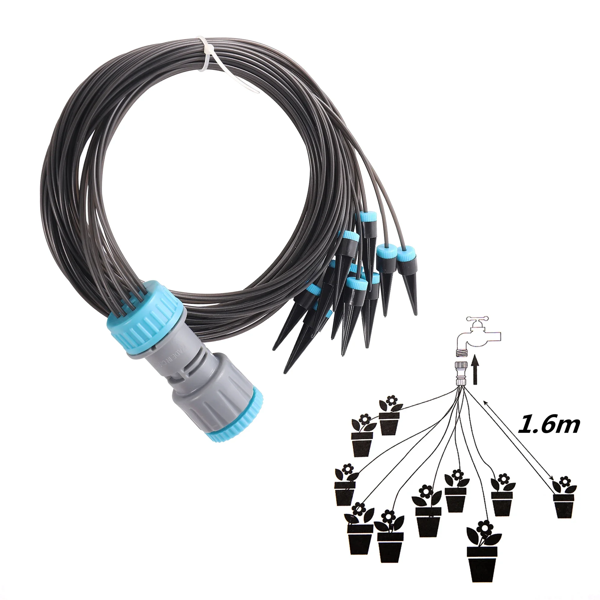 Drip Irrigation Kit Plant Watering System Adjustable Micro Irrigation Water-Saving System  Garden Greenhouse Pot Plants