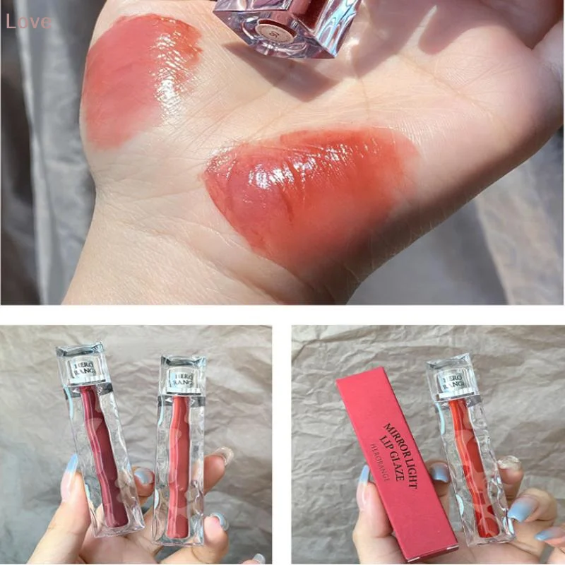 Herorange copo antiaderente à prova d'água, espelho labial, brilho de longa duração, tingimento, batom líquido, maquiagem de beleza, cosméticos