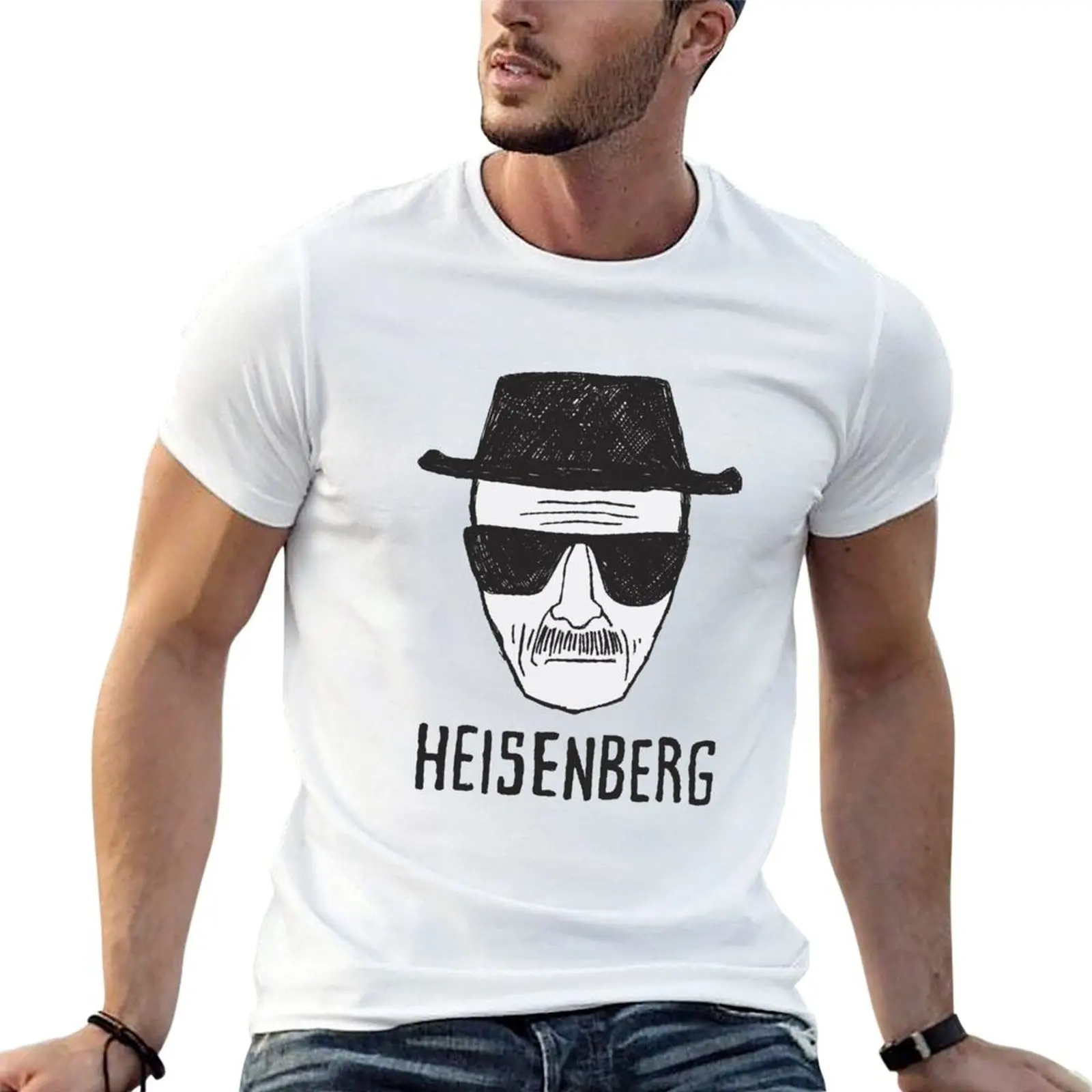 Breaking Bad / Heisenberg Drawing T-Shirt man t shirt luxury anime t shirts for man cotton t shirts high quality T-shirt