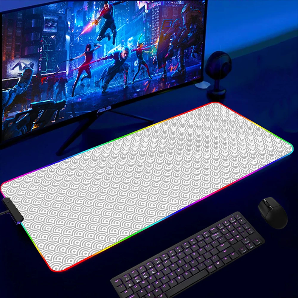 Imagem -01 - Grande Rgb Mouse Pad com Led Line Art Premium Gaming Mousepad Desk Mat Table Mats Office Teclado do Portátil Xxl 900x400 mm grande rgb mouse pad com led line art premium gaming mousepad desk mat table mats office teclado do portatil xxl 900x400 mm 01