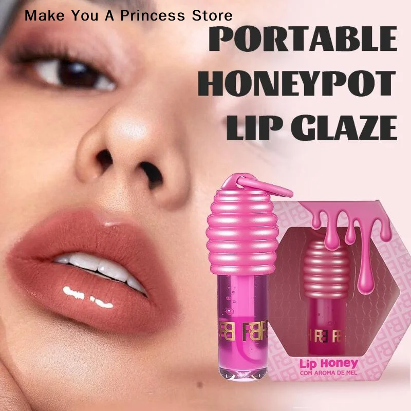 【HBA】Honey Lip Glaze Long-last Moisturizing Lip Oil Enhancing Complexion Reducing Lip Lines Portable Mirror Lipstick
