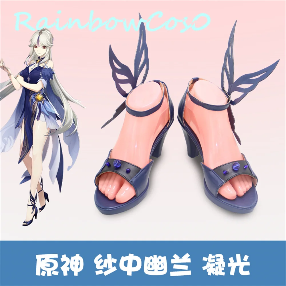 Genshin impacto lanterna rito ning guang ningguang sapatos cosplay botas jogo anime festa de carnaval dia das bruxas chritmas w2242