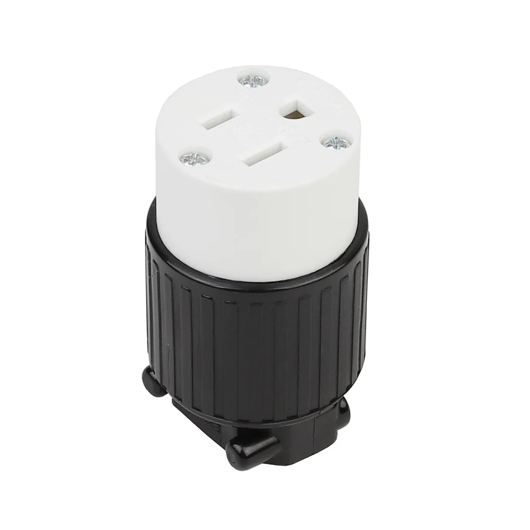 USA 3-Prong Male AC Plug, UL Nema 5-15R 3 Pole Straight Blade DIY Rewirable AC Socket, 15A 125V USA 3Pin AC Connector