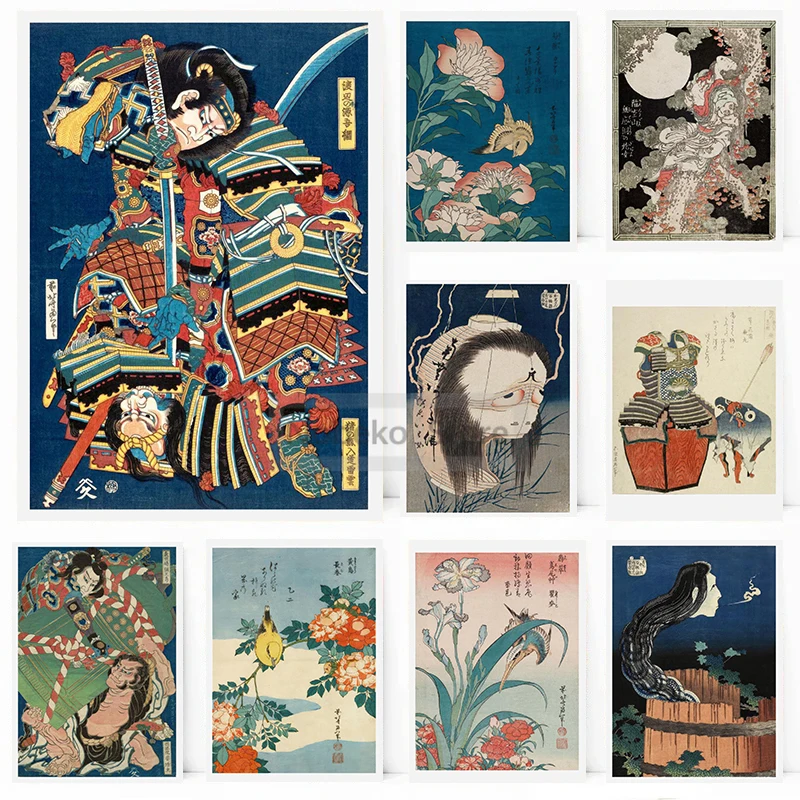 Japanese Work Lifestyle - Katsushika Hokusai Çalışmaları Sergi Posteri Japon