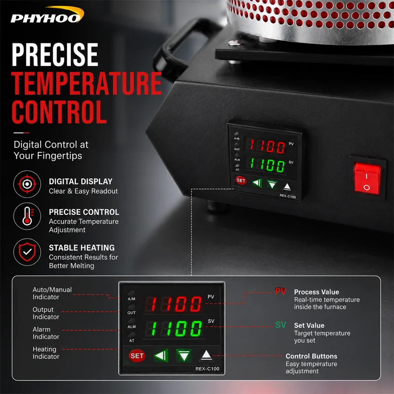 PHYHOO Electric Melting Furnac - Gold Melting Furnace Crucible 2Kg 评论和价格