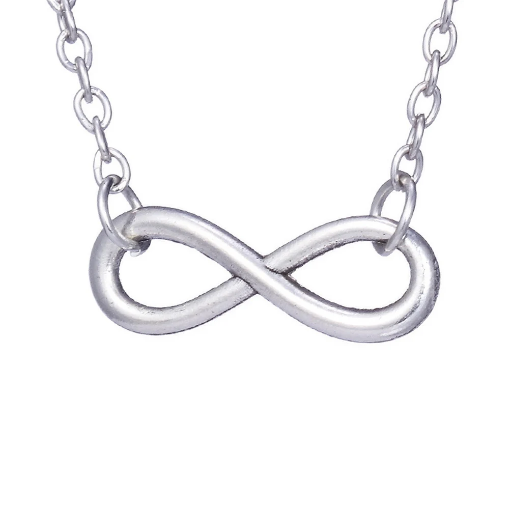 الأزياء 8 كلمة على شكل قلادة سحر إنفينيتي رمز قلادة قلادة مجوهرات هدايا عيد الميلاد عيد الميلاد #4