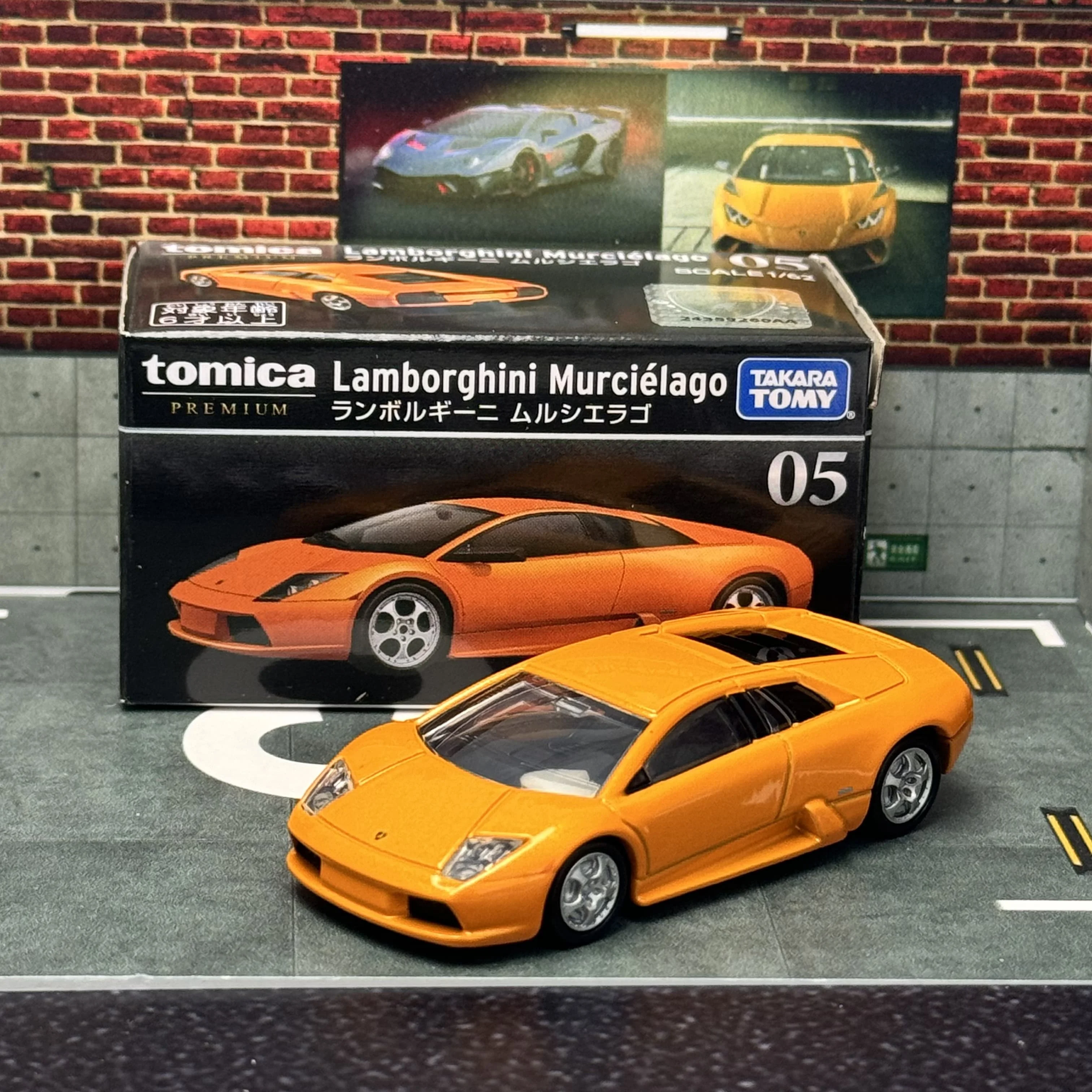 Takara Tomy Tomica Premium 05 Lamborghini Murcielago Cars Hot Pop 1:64 Auto in lega Giocattoli Veicolo Pressofuso Modello in metallo per bambini