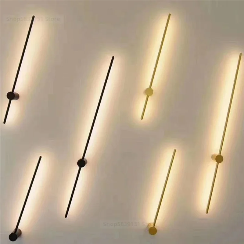 Nordic Modern Simple LED Wall Lamps Long Hanging Lights Living Room Decoration Sofa Background Wall Light Bedroom Bedside Lamp