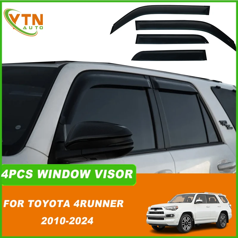 For Toyota 4Runner 2010 2011 2012 2013 2014 2015 2016 2017 2018 2019 2020 2021 2022 2023 2024 Car Window Delectors Weathershield