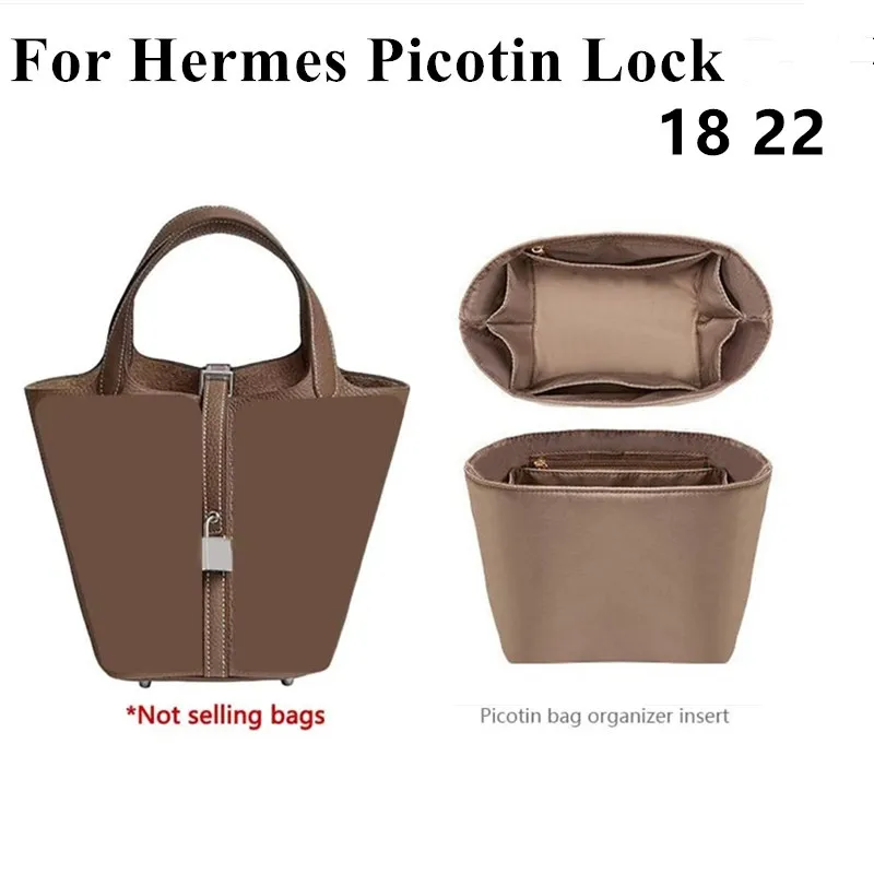 Bag Organizer Insert for Hermes Picotin Lock 18 22 Nylon Material Super Strong Fit Bag Support Handbag Liner Bags Accessories