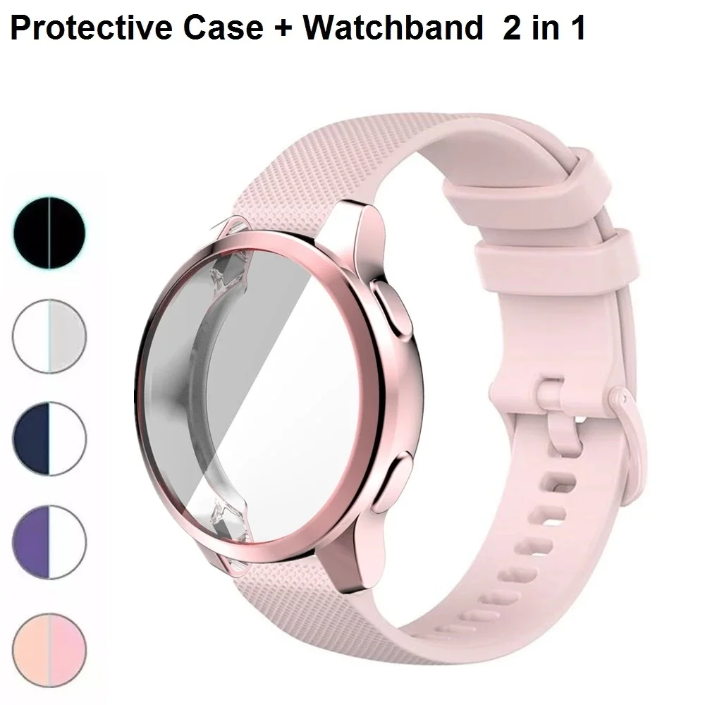 

2 in 1 Silicone Strap Band with Case for Samsung Galaxy Watch 46mm 42mm case Gear S3 frontier for samsung watch 3 45 Accessories