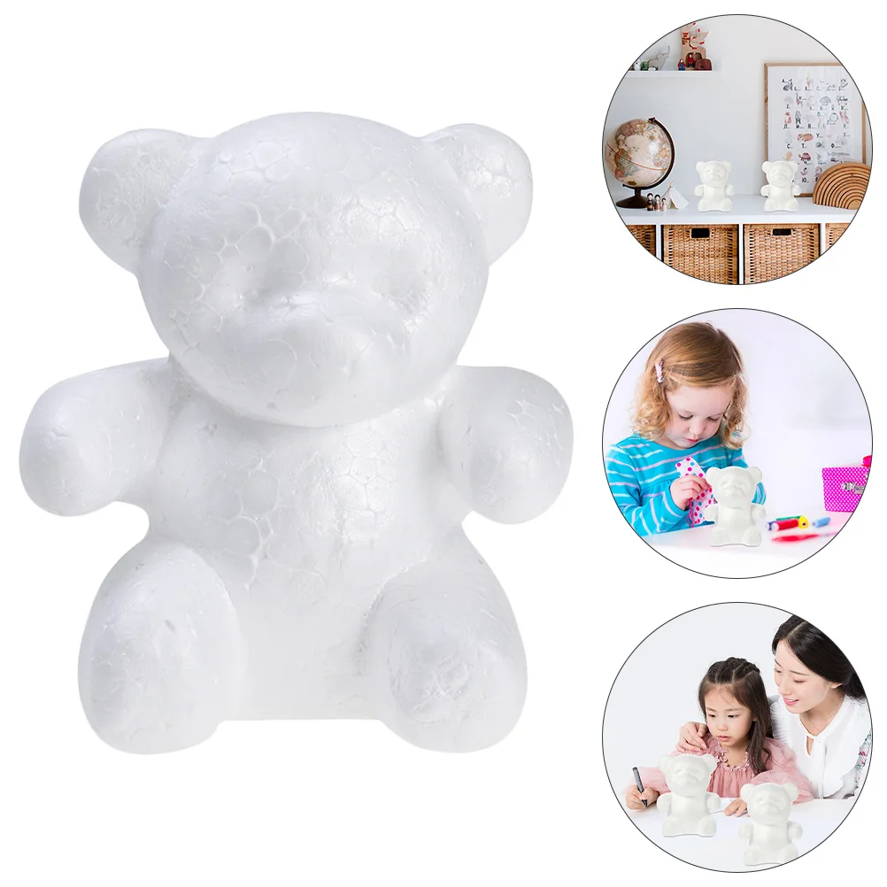 

3 Pcs Christmas Foam Bear Model Miss Modeling Adorable DIY Molds Lovely Party Favors