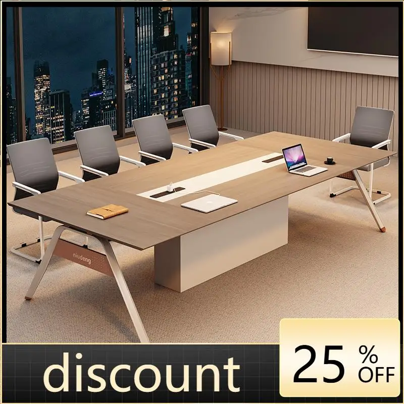 

LH long table simple modern conference table and chair combination office rectangular conference table