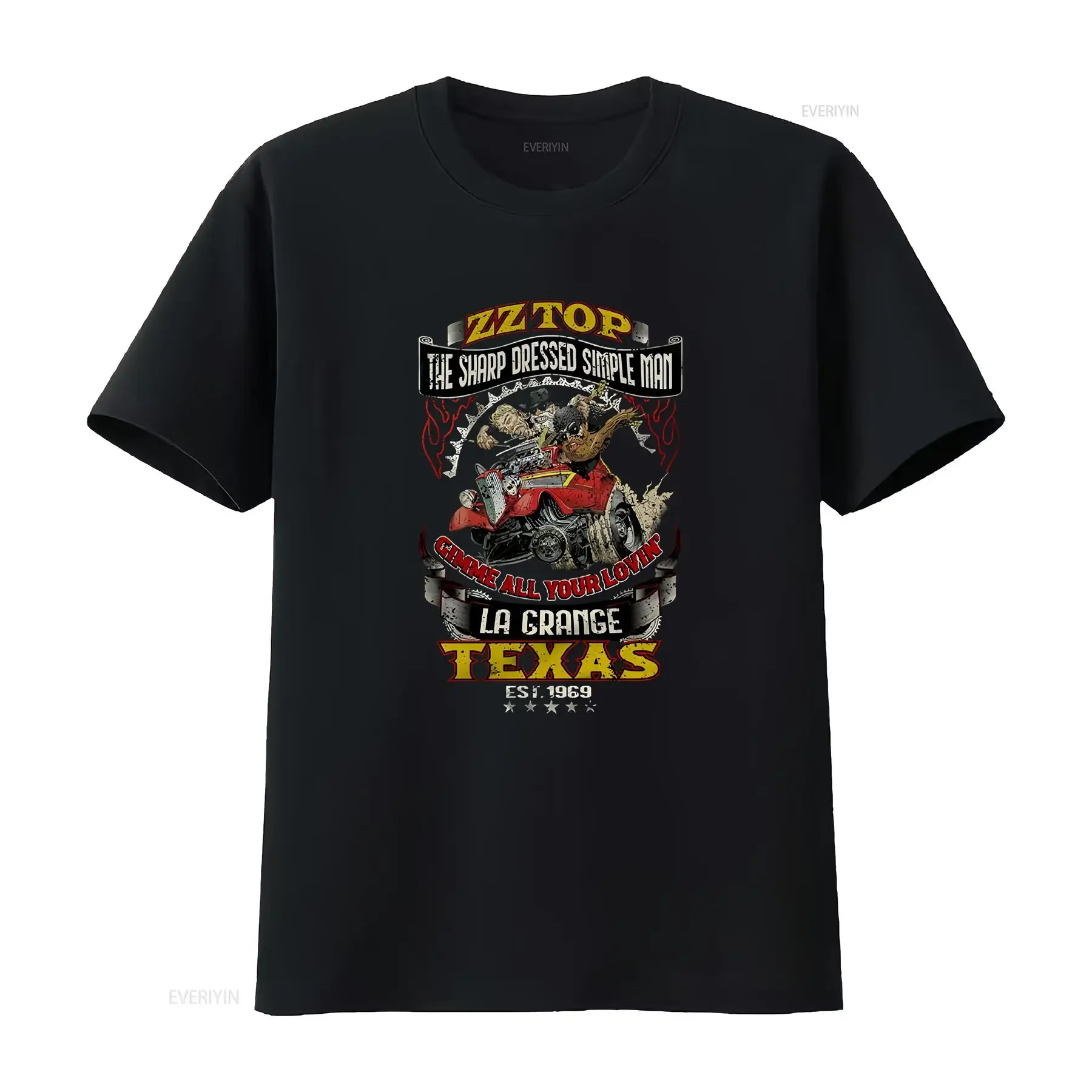 ZZ Top The Sharp Dressed Black unisex all size shirt FN251 vintage Washed Comfortable Top For Everyday Wear Unisex