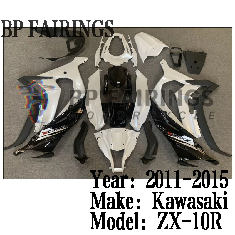 

For KAWASAKI ZX-10R 2011-2015 ZX10R 2011 2012 2013 2014 2015 11 12 13 14 15 New ABS Bodywork Set White Black