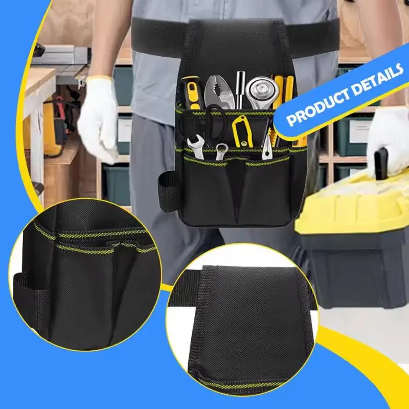 Multi Functional Tools Bag Waist Pouch Belt Storage Holder Organizer Garden Tool Kits Waist Packs Oxford Cloth Pocket Tool Pouc