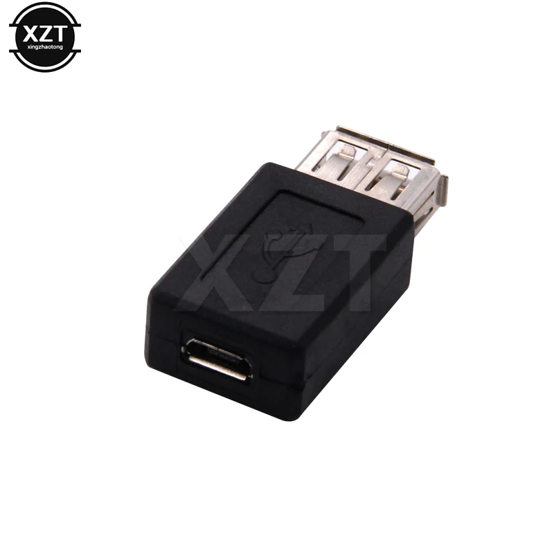 Hoge Kwaliteit Nieuwe Zwarte Usb 2.0 Type A Female Naar Micro Usb B Female Adapter Plug Converter Usb 2.0 micro Usb Connector