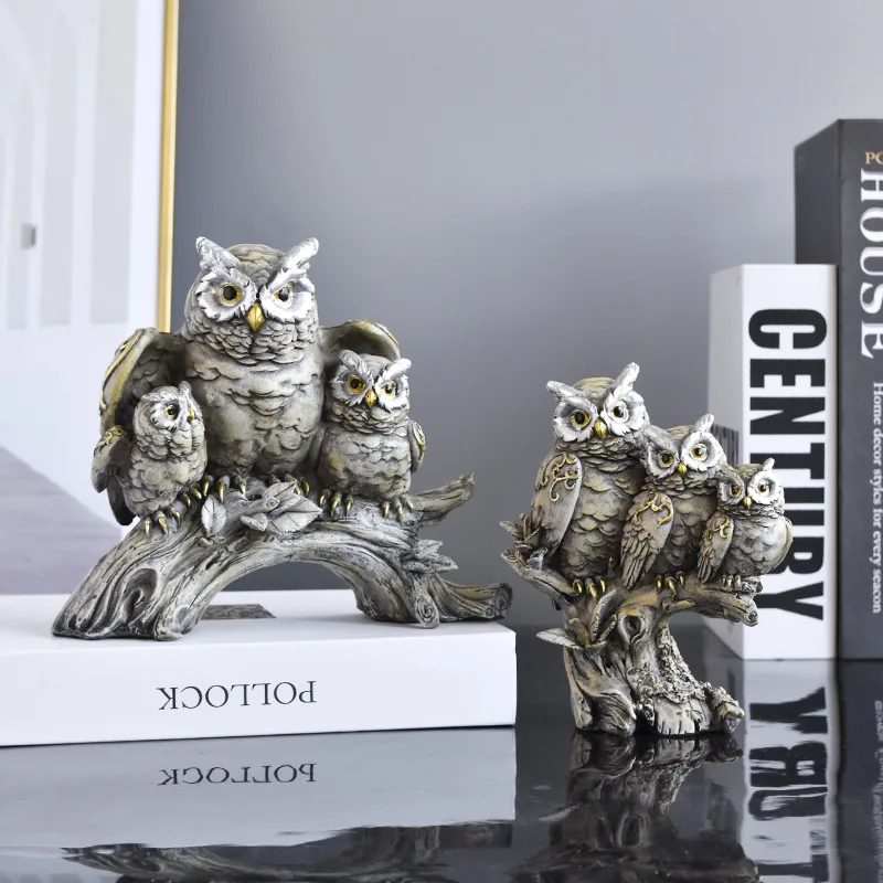 Three Headed Owl Sculpture Decoration, Perfect Gift for Animal Enthusiasts, Desktop Decoration Animal Statue, 2026