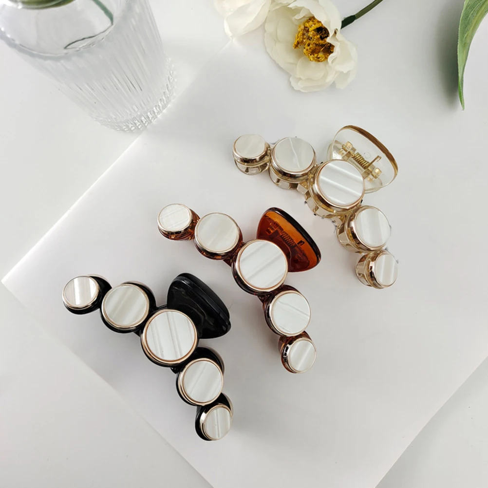

3 Pcs Girls Hair Accessories Hairpin Claw Clamp Vintage Clip for Accessory Elder