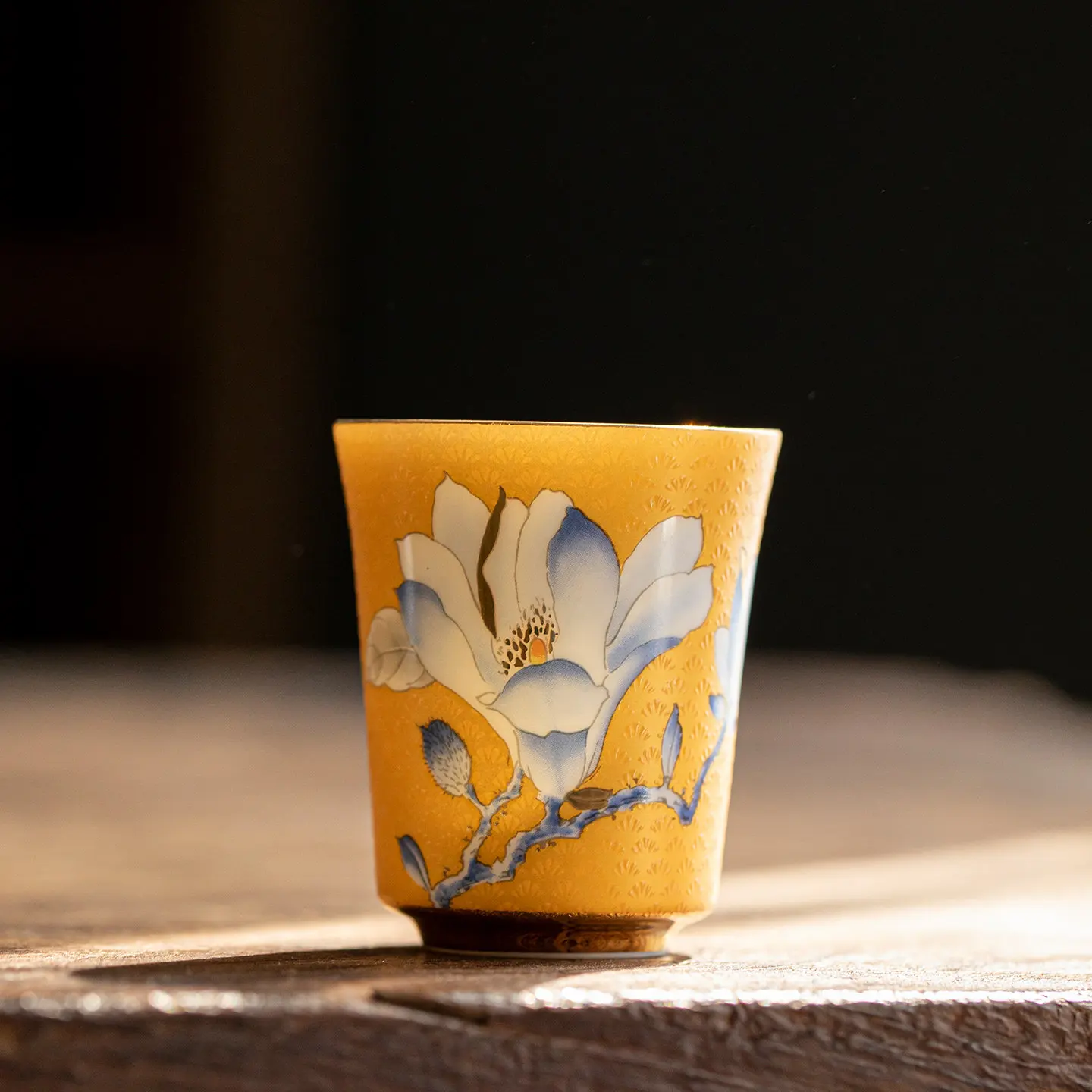 

CX gold-painted suet jade master cup ceramic single cup women's household white porcelain tea cup