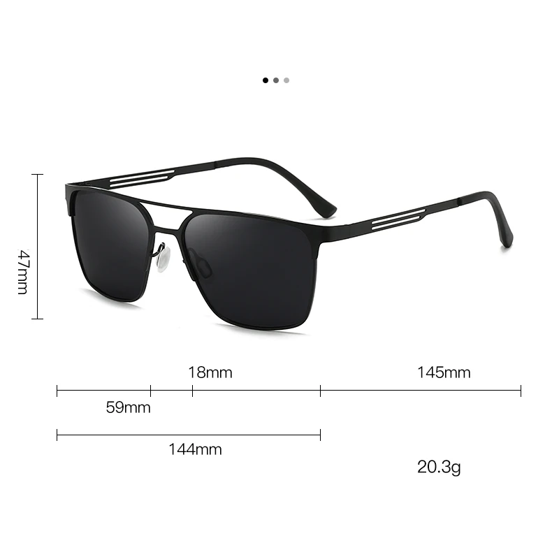 Polarisierte Sonnenbrille aus Metall im neuen Stil, modische Doppelrahmen-Sonnenbrille, geeignet zum Fahren und Sonnenschutz 5149 – Detail 8