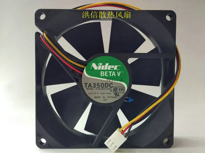 Freight free original Nidec TA350DC E34404-33G1 12V 0.21A 9225 temperature controlled speed mute fan