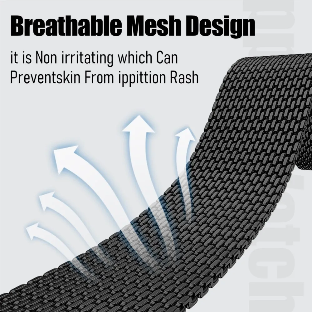 Thick Milanese Band for Samsung Galaxy watch 7/6/5/4/classic/5 Pro/s3 44mm 40mm 20mm 22mm  Bracelet Correa Galaxy watch 7 Straps