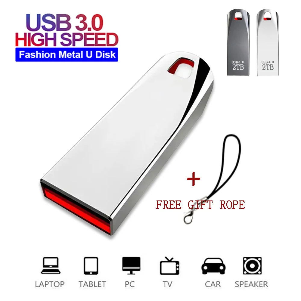 High Speed 1TB USB 3.0 Pendrive USB Pen Drive 2TB Metal Flash Drives USB Hard Drive Cle USB Portable SSD USB Stick Free Shipping