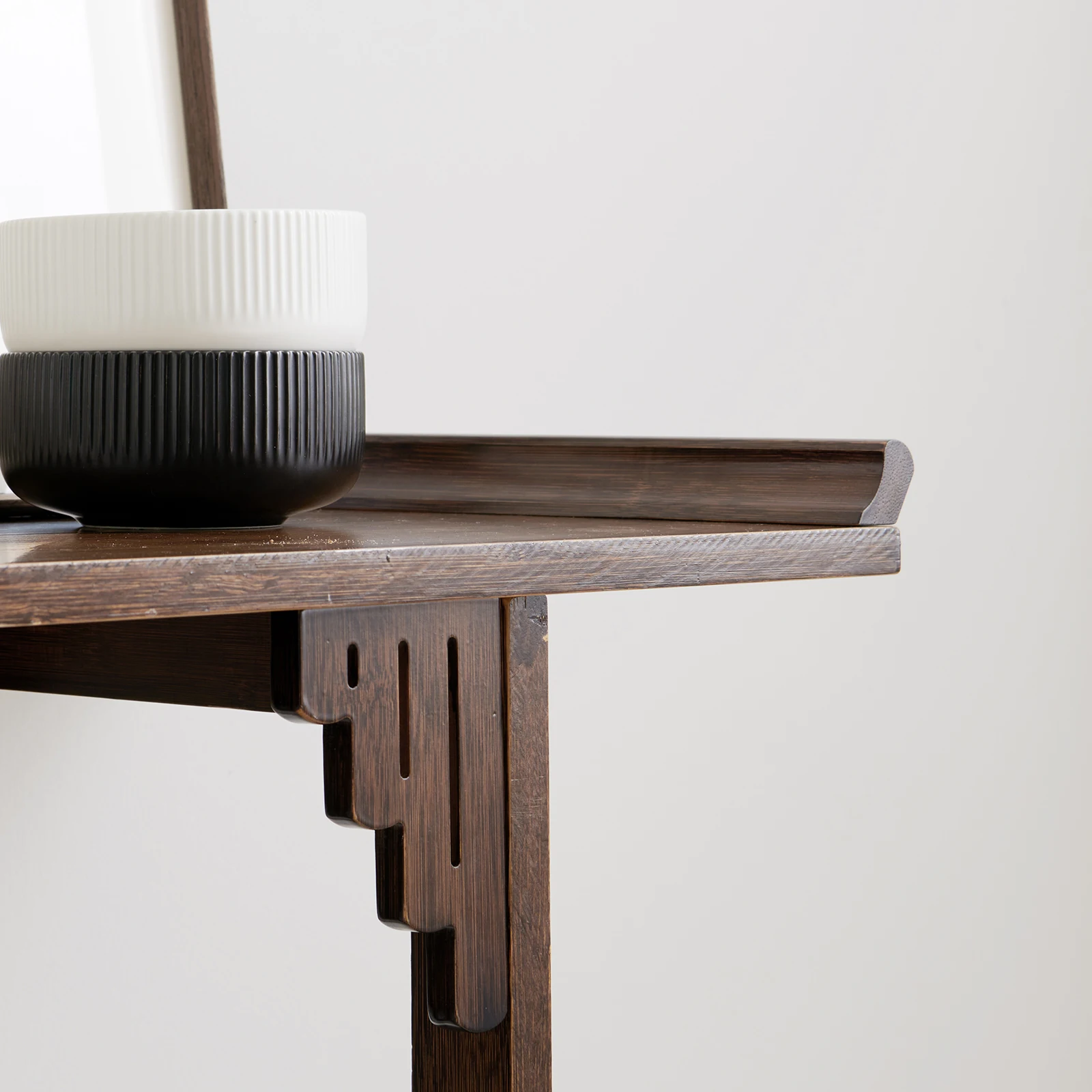 Table Console Vintage Étroite et Longue en Bambou, Meuble Moderne pour Entrée, Couloir et Salon