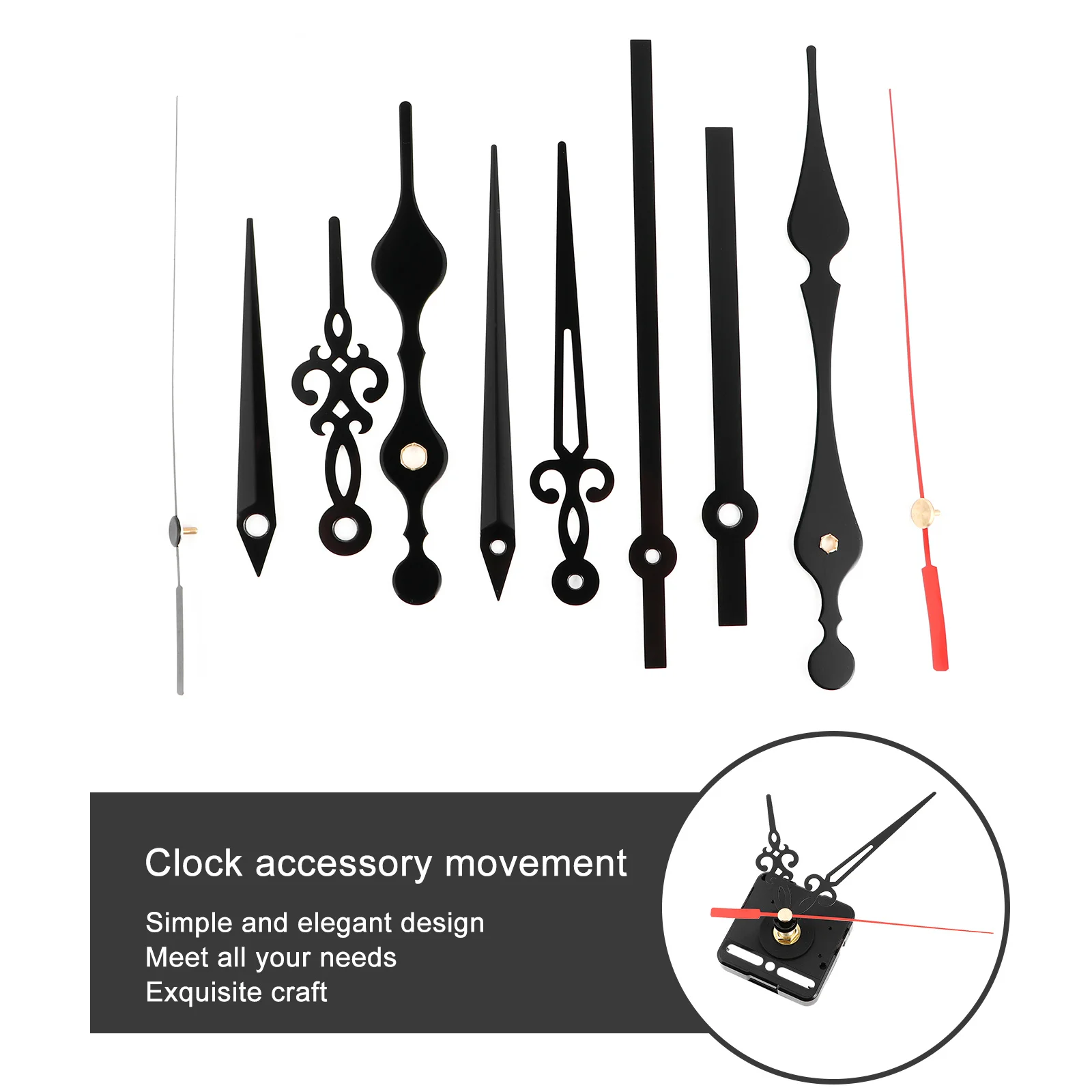 

1Set Clock Movement Kit Mute Movement Replacement Parts Precise Time Lasting Material Suitable Different Styles