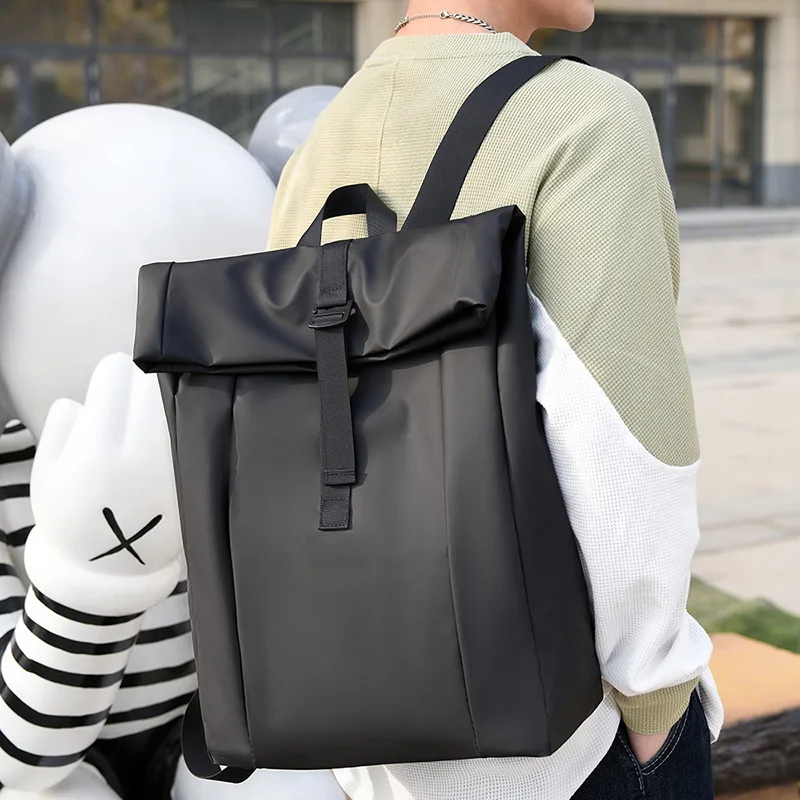 

New Korean Style Fashion Backpack Neutral Large Capacity Student Schoolbag Men's and Women's Solid Color Waterproof Outdoor Back