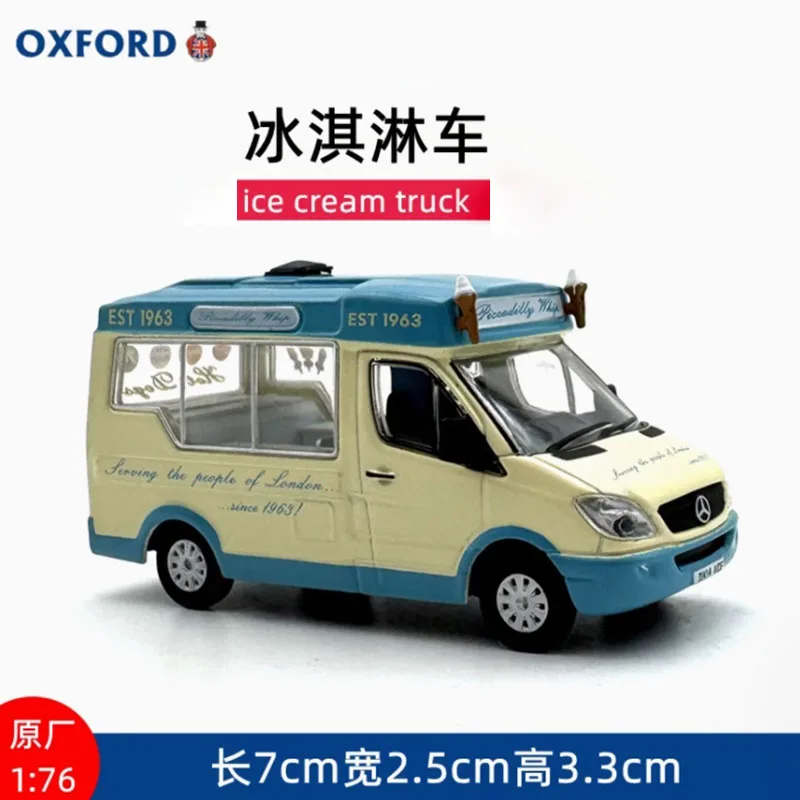 オックスフォード 1:76 スケールアイスクリームトラック合金シミュレーションカーモデル静的コレクション装​​飾ホリデーギフトおもちゃお土産ギフト
