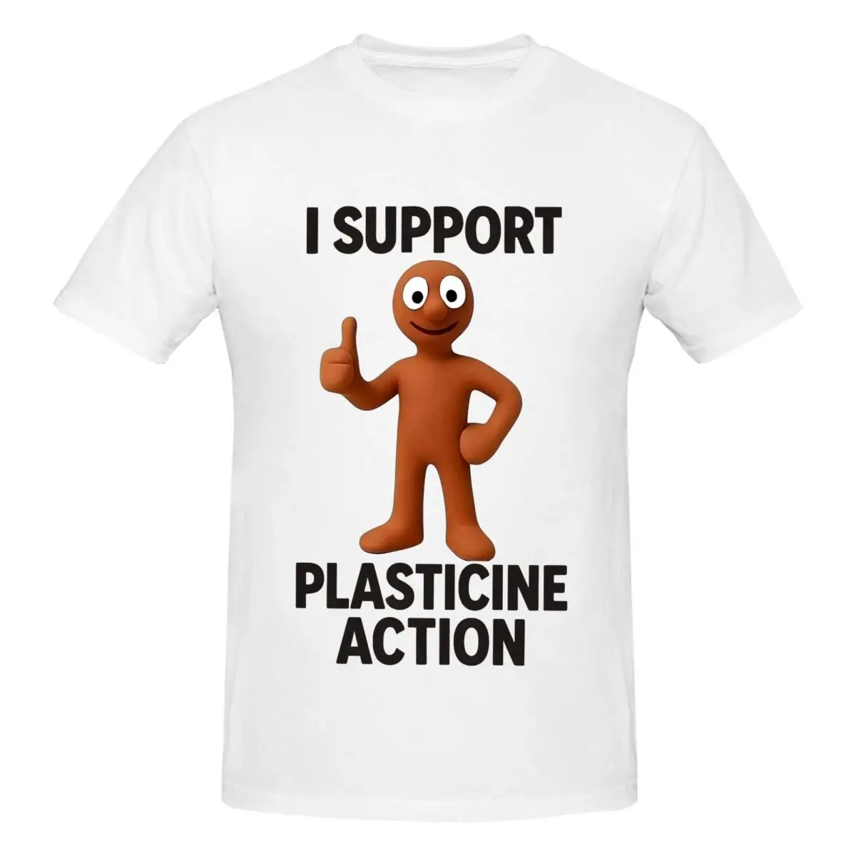 

Men Plasticine Action 2026 T Shirt Streetwear Plus Size Cotton Sleeve Men Clothing