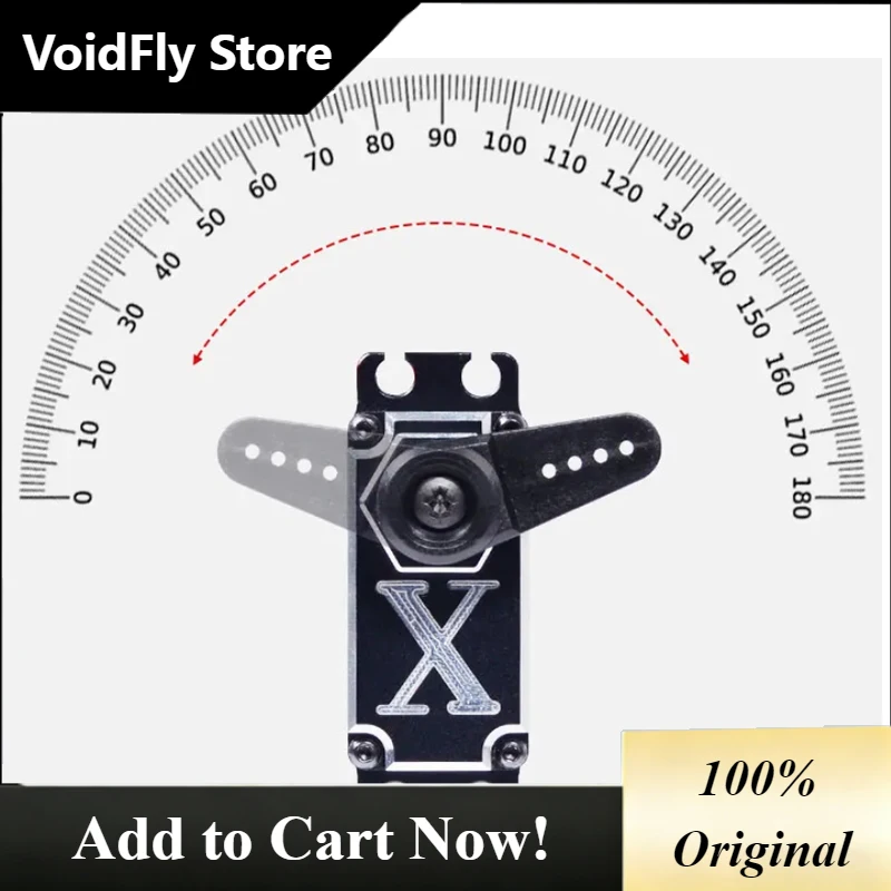 VoidFlyJX WP45/43 45kg IP67 Waterproof Brushless Servo Full Metal Gear High Precision CNC Shell For RC UAV Robot Industrial
