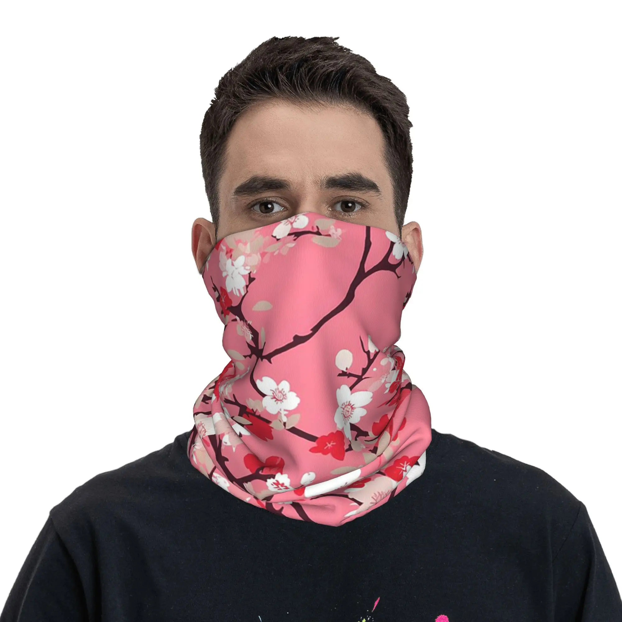 

Sakura Tree Cherry Blossom Floral Flower Bandana Neck Cover Printed Mask Scarf Face Mask Hiking Fishing Unisex Adult Windproof